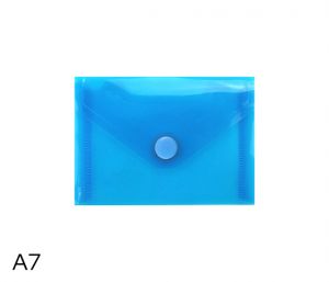 Obal spisový s klopou a drukem A7 LUMA, modrý