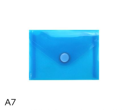 Obal spisový s klopou a drukem A7 LUMA, modrý