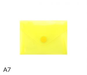 Obal spisový s klopou a drukem A7 LUMA, žlutý