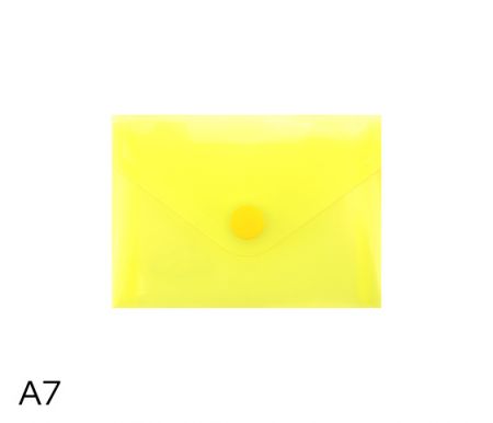 Obal spisový s klopou a drukem A7 LUMA, žlutý