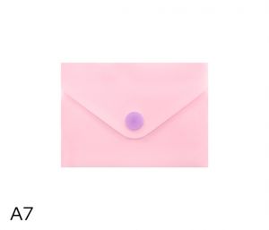 Obal spisový s klopou a drukem A7 pastel LUMA, fialový