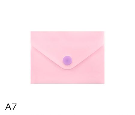 Obal spisový s klopou a drukem A7 pastel LUMA, fialový
