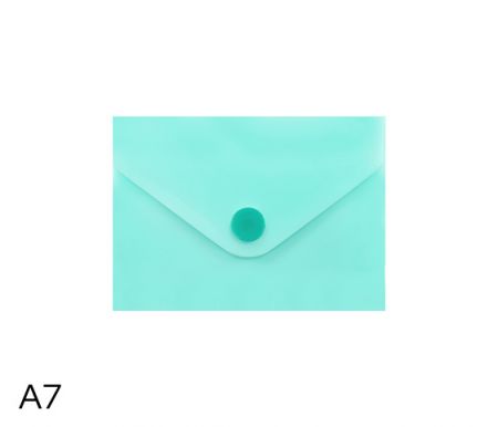 Obal spisový s klopou a drukem A7 pastel LUMA, zelený