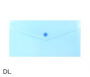 Obal spisový s klopou a drukem DL pastel LUMA, modrý