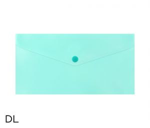 Obal spisový s klopou a drukem DL pastel LUMA, zelený