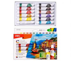 Barvy temperové DELI 12 barev Color Emotion EC11-12