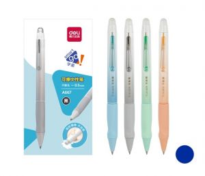 Propiska gelová mazací DELI A667 modrá mix