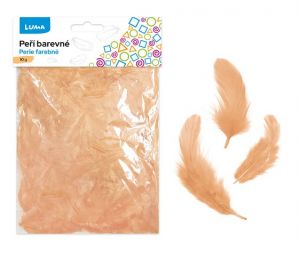 Peří barevné 10g lososové