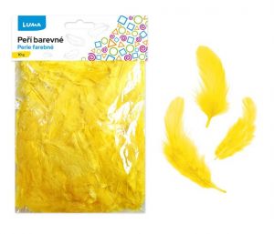 Peří barevné 10g žluté