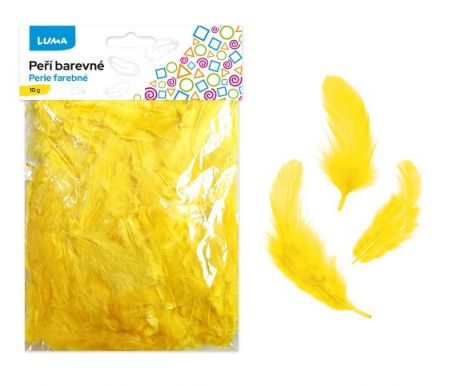 Peří barevné 10g žluté