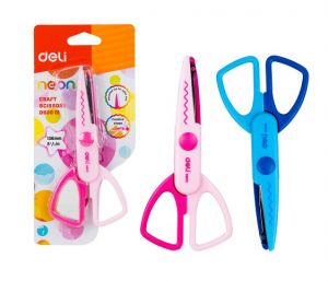 Nůžky kreativní 136mm ZIG-ZAG NEON DELI ED60001 mix