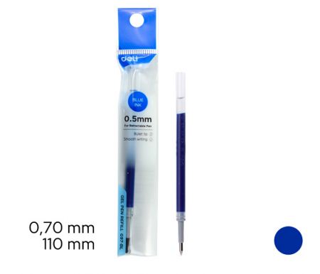 Náplň do gelového pera modrá 0,5 mm DELI EG97-BL
