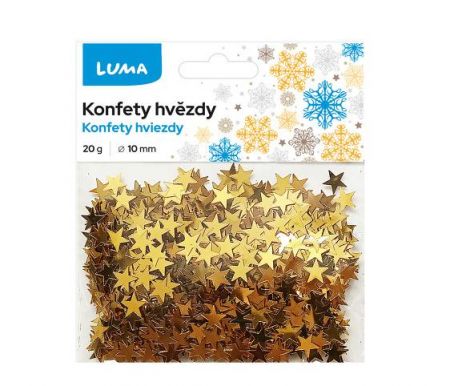 Konfety HVĚZDY zlaté 20g LUMA
