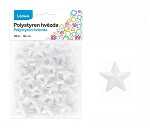 Polystyren - Hvězda 35mm, 20ks