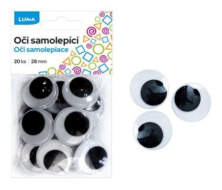 Oči kulaté 28mm, 20ks