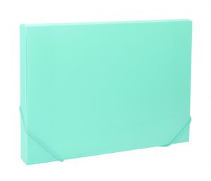 Desky na spisy s gumou, box A4 pastel LUMA, zelený