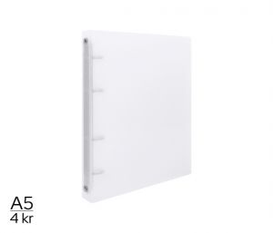 Pořadač LUMA A5 diagonální 4 kroužkový čirý