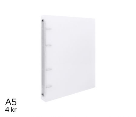 Pořadač LUMA A5 diagonální 4 kroužkový čirý