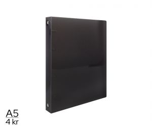 Pořadač LUMA A5 diagonální 4 kroužkový kouřový