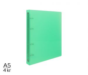 Pořadač LUMA A5 diagonální 4 kroužkový zelený
