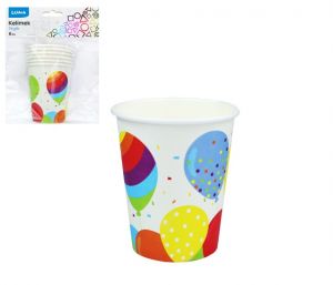 Nádobí - kelímek HAPPY BIRTHDAY 6ks LUMA