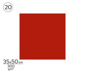 Papír barevný 35 x 50cm červený