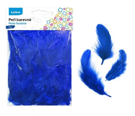 Peří modré tmavé 10g LUMA