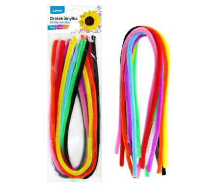 Drátek žinylka 500 x 8mm 10ks - mix