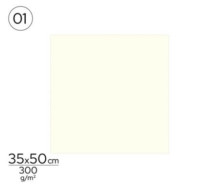 Papír barevný 35 x 50cm bílý perlově 300g