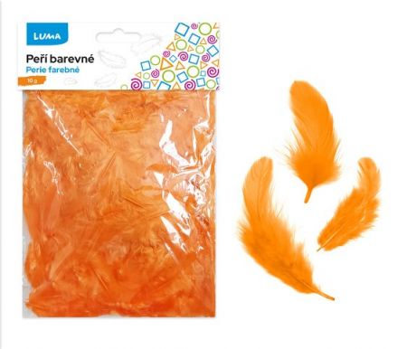 Peří barevné 10g oranžové LUMA