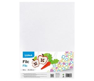 Filc A4 bílý LUMA, 10ks