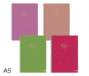 Blok spirála A5 GOLD linka 60l, mix