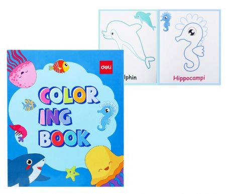 Omalovánky MOŘSKÝ SVĚT 12 listů DELI EN044