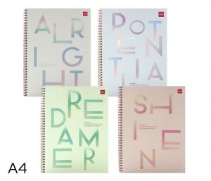 Blok s boční spirálou A4 linka 60l DELI ELA460 mix