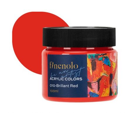 Barva akrylová 100ml, červená FINENOLO DELI EC17-BE