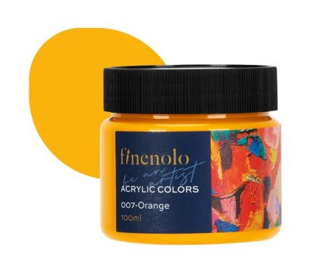 Barva akrylová 100ml, oranžová FINENOLO DELI EC17-OR