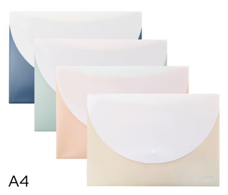 Obal spisový s klopou a drukem double A4 DELI EF763 mix