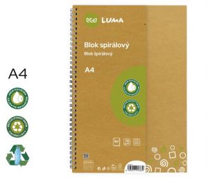 Blok spirála A4 80l ECO LUMA