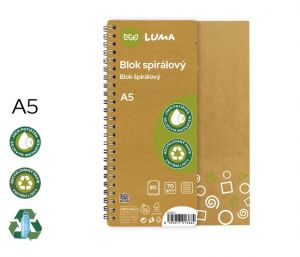 Blok spirála A5 80l ECO LUMA