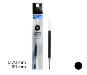 Náplň do gelového pera černá 0,5mm DELI EG97-BK