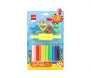 Plastelína měkká 12 barev DELI EH716