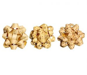 Rozeta 9cm kraft hvězdy LUMA mix