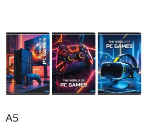 Sešit A5 linka 52l PC Games mix