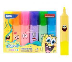 Zvýrazňovač SPONGEBOB DELI EU375 sada