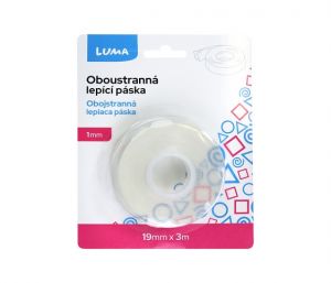 Lepící páska oboustranná montážní gelová 19mm x 3m LUMA transparentní