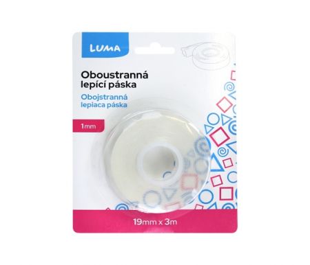 Lepící páska oboustranná montážní gelová 19mm x 3m LUMA transparentní