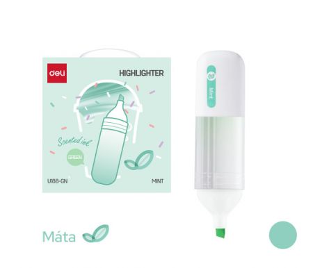 Zvýrazňovač s vůní DELI EU188-GN pastel zelený