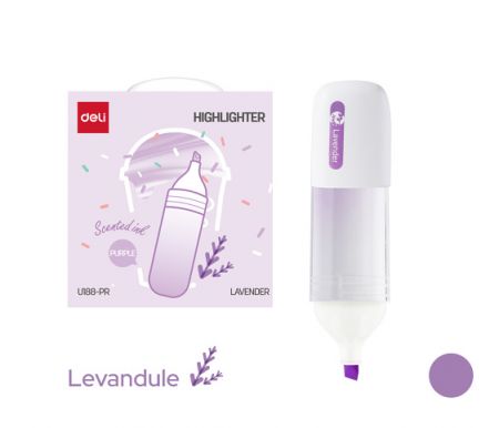 Zvýrazňovač s vůní DELI EU188-PR pastel fialový