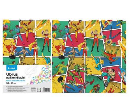 Ubrus na školní lavici SUPERHRDINOVÉ LUMA