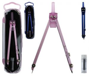 Kružítko kovové s kloubem METAL LUMA mix